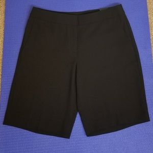 Express Black Mid-Rise Bermuda Dress Shorts
